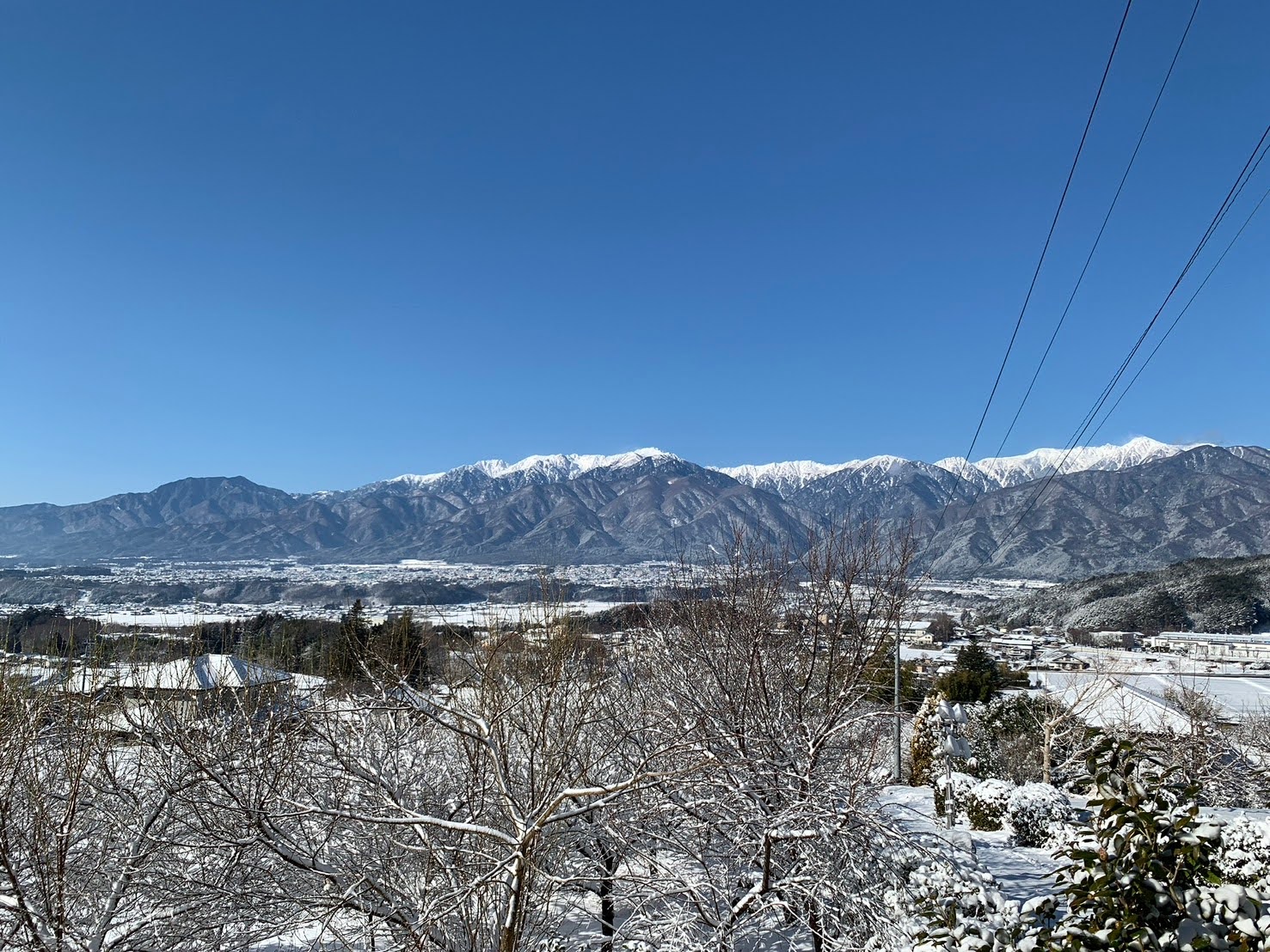 南アルプス雪景色